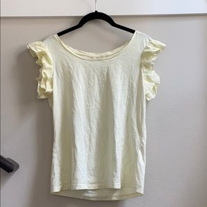 Yellow H&M Blouse with Ruffled Sleeves - Size S